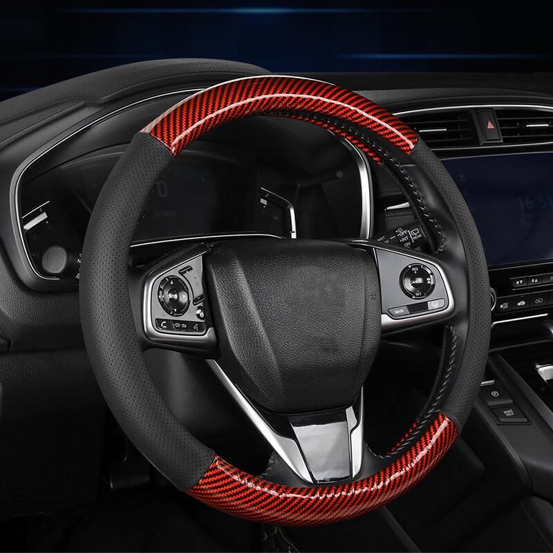 ya 4 8.24 baidi Carbon Fiber Steering Wheel Cover 14.5''-15'' Universal Waterfroof Anti-Slip