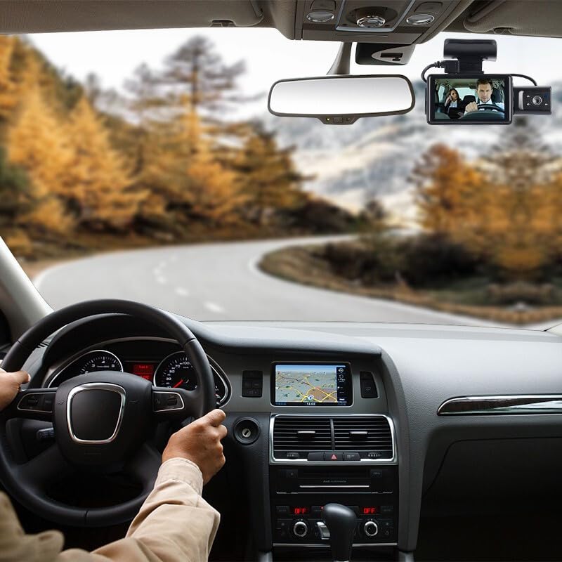 ya 6 8.24 baidi Dual Lens Car DVR Dash Cam Video Recorder 1080P Front and Inside Camera G-Sensor