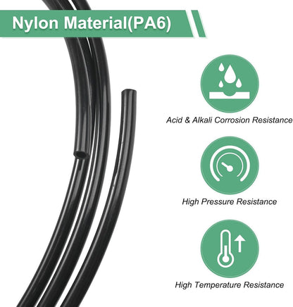 ya 14 9.20 baidi 3 Meter Nylon Hose Tube, 5x8mm(IDxOD) PA6 Pneumatic Air Tubing Black-1