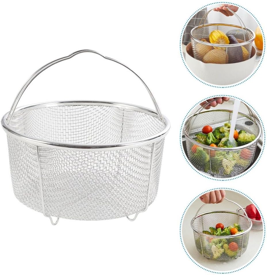 ya 14 9.20 baidi 2 Pcs Portable Basket Wire Draining Stainless Steel Strainer-1