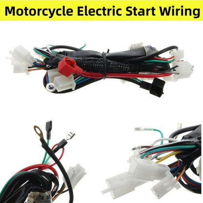 ya 6 8.24 baidi Motorcycle Wiring Machine Electric Start Wiring Loom Harness For Pit Bike ATV