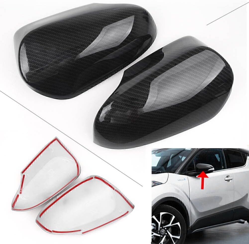 ya 4 8.24 baidi 2x ABS Rear View Side Mirror Covers Fit 2016-2018 for Toyota CHR C-HR