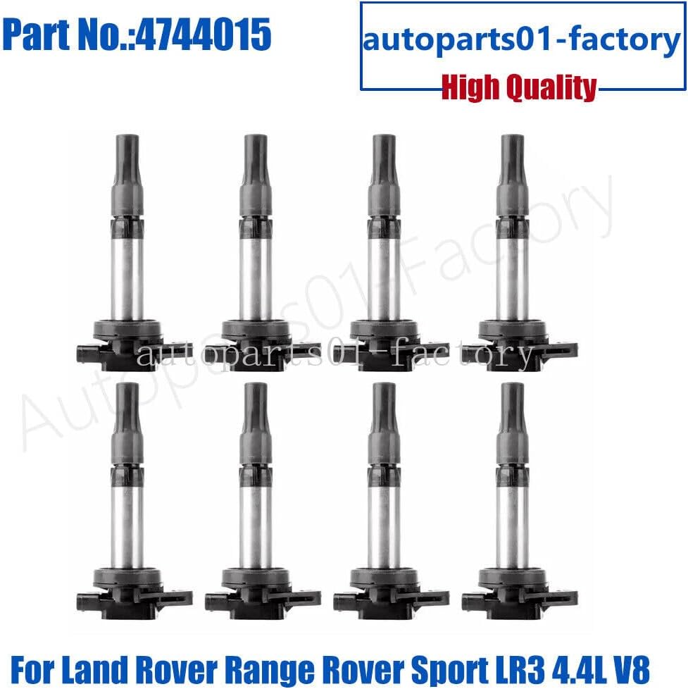 ya 9 10.24 8PCS Ignition Coils 4744015 Fit for for Land Rover for Range Rover Sport LR3 4.4L V8