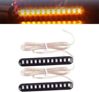 ya 4 8.8 Motorcycle turn signal DC 12V Flowing license plate light bar 