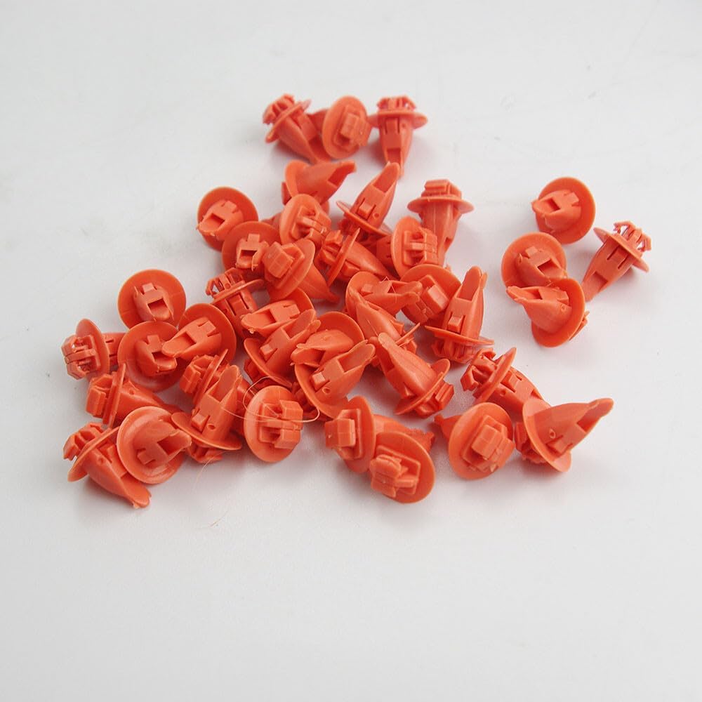ya 2 8.15 Fender Wheel Flare Moulding Clip Retainer Fasteners Qty50 for Toyota Orange