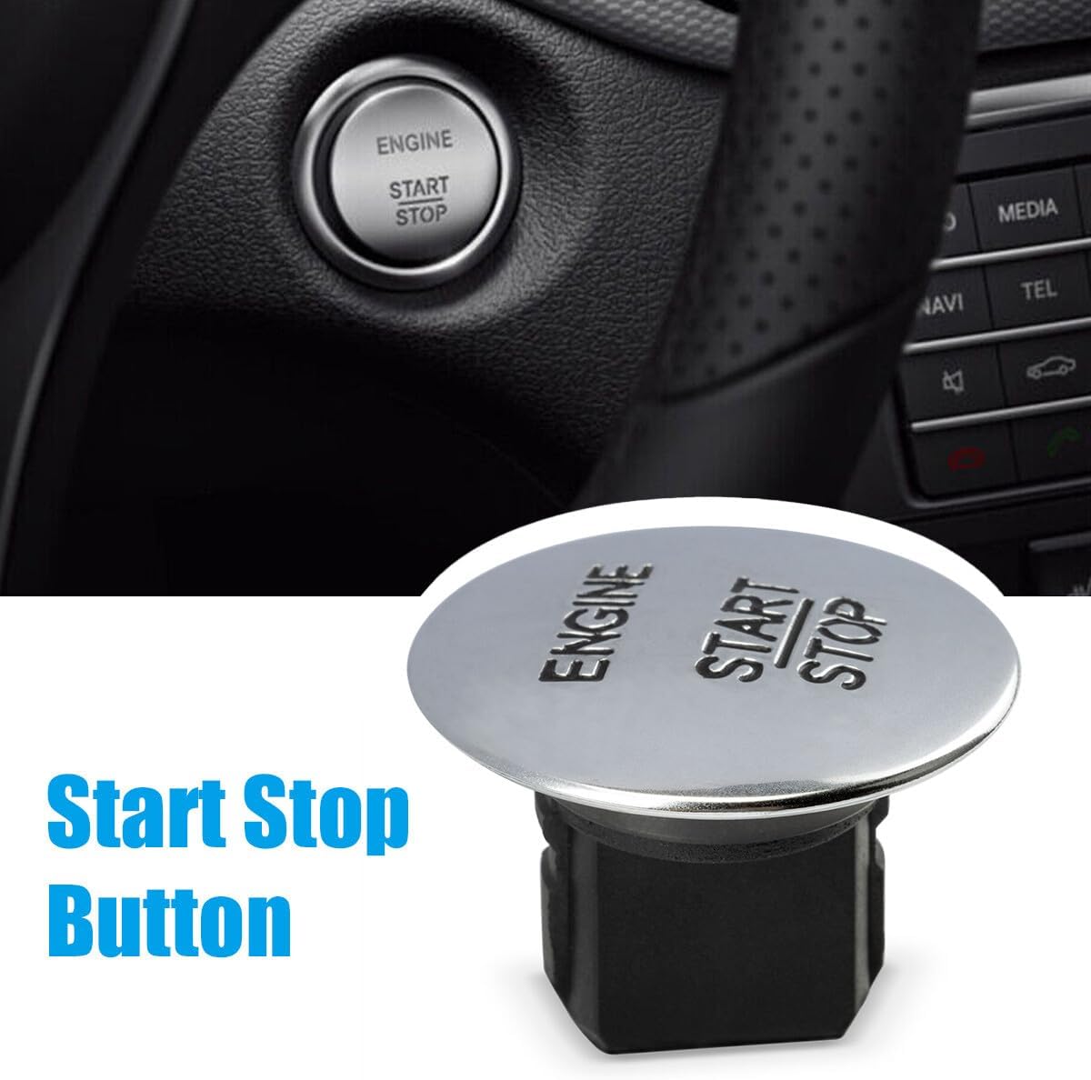 ya 9 10.24 1X 2215450714 for Mercedes-Benz Start Stop Push to Go Button Switch Keyless NEW