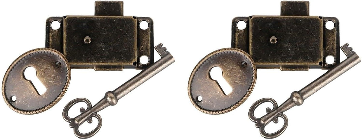 ya 26 10.21 baidi with Keys Cabinet Door Lock 2 Sets Antique Cupboard Furniture Hardware