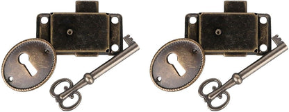 ya 26 10.21 baidi with Keys Cabinet Door Lock 2 Sets Antique Cupboard Furniture Hardware