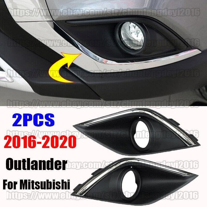 ya 4 8.24 baidi 2 Pack Front Bumper Guard Fog Lamp Cover for Mitsubishi Outlander 2016-2020