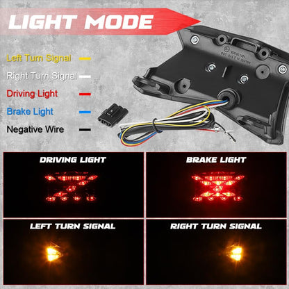 ya 7 8.24 baidi Motorcycle LED Tail Light Rear Brake Turn Lamp for Kawasaki Z900 Z650 2017-2024