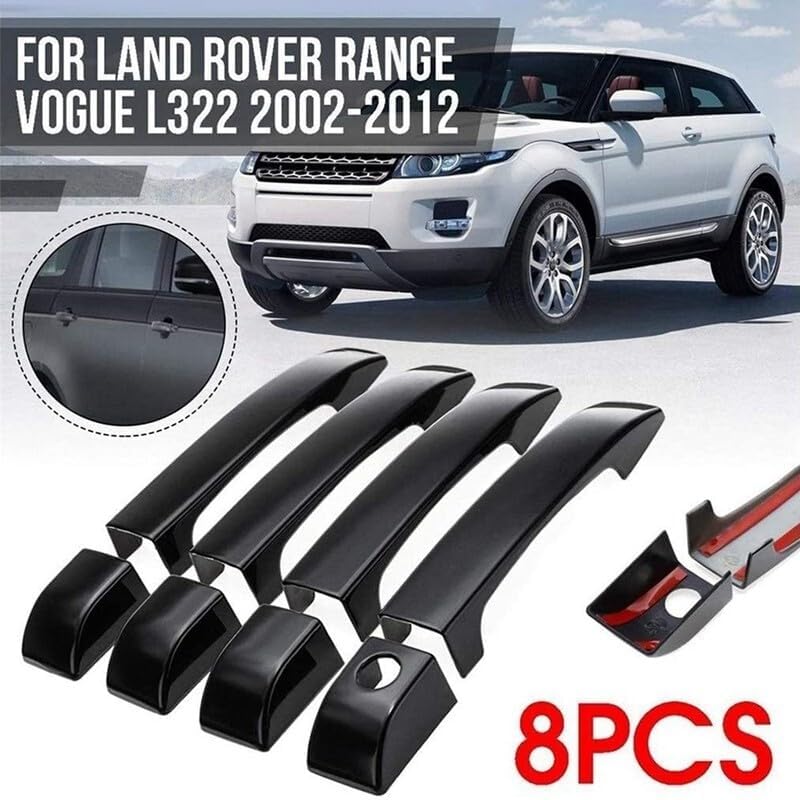 ya 2 8.15 Gloss Black Door Handle Cover FIT for Land Rover Range Vogue L322 2002-2012 Premium