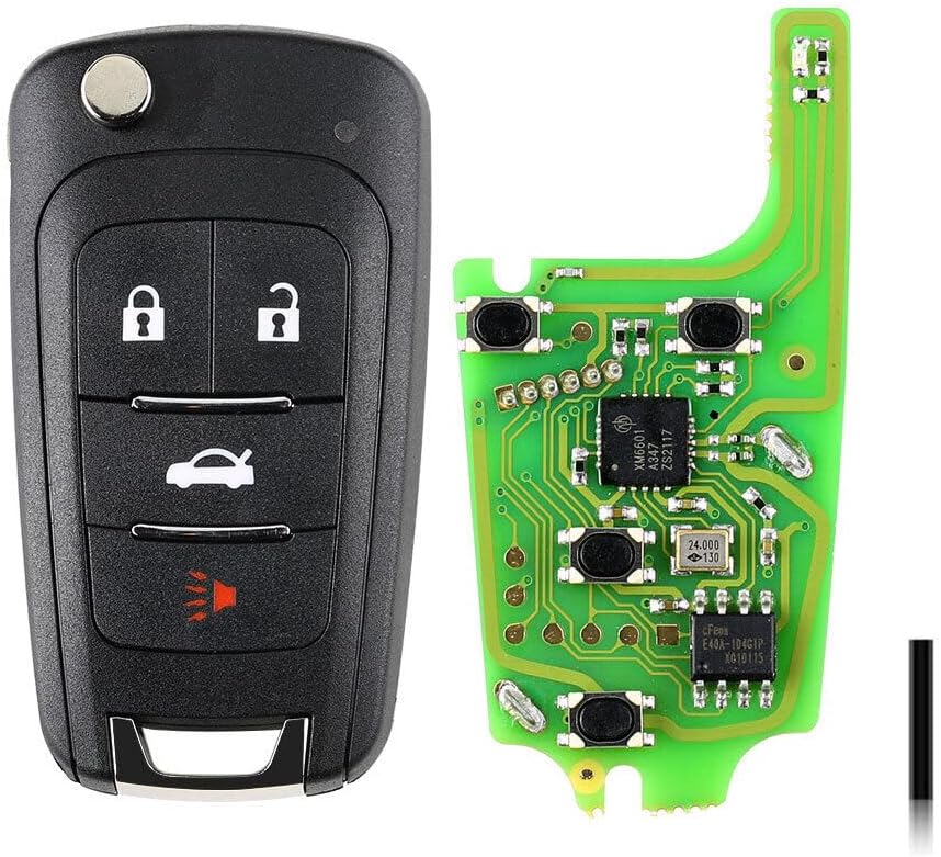 ya 3 8.24 baidi 5Pcs Universal Flip Wire Remote Key 4 Buttons for Buick Type XKBU01EN