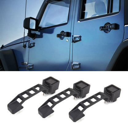 ya 10 9.16 baidi 3ps Black ABS Exterior Outer Door Handles 3 Kit Fit 07-17 for Jeep for Wrangler JK JKU