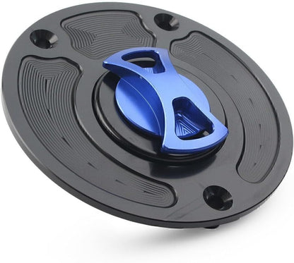 ya 9 10.24 1x Motorbike Fuel Gas Tank Cap Cover Keyless Fit for Kawasaki ZX10R ZX9R Blue