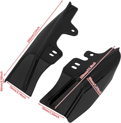 ya 7 8.24 baidi Black Mid-Frame Air Heat Deflectors for Harley Touring Electra Road Glide 01-08