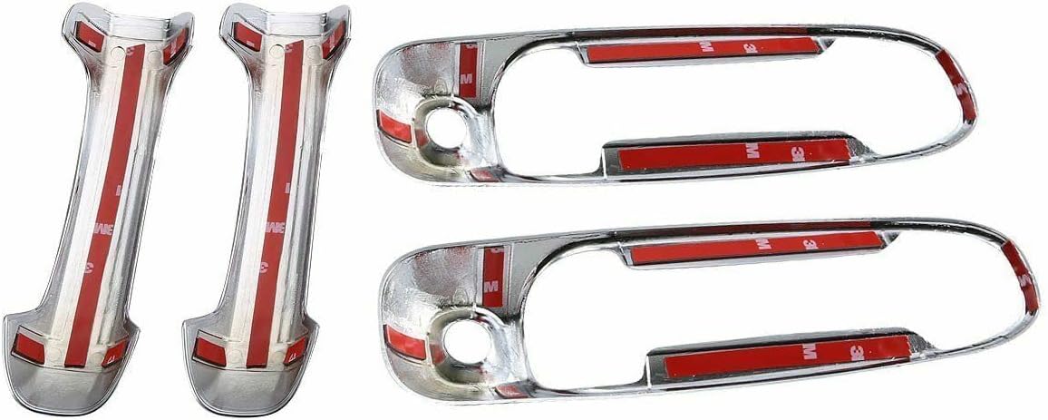 ya 10 9.16 baidi 4-Door Chrome Door Handle Covers W/2 Keyholes for 2002-2008 for Dodge for Ram 1500 2500