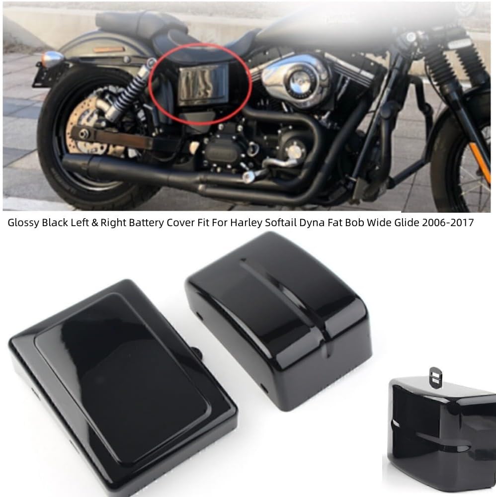 ya 23 10.7 baidi Battery Side Cover for Harley Dyna Fat Bob 2006-2017 Street Bob Super Wide Glide