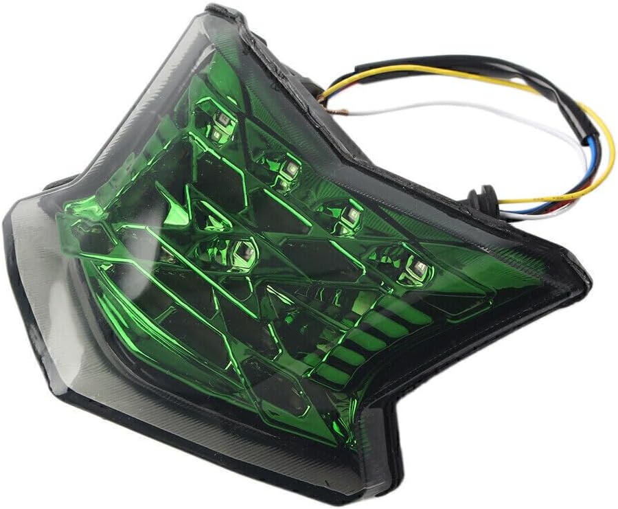 ya 4 8.8.2 Turn Signal Rear Brake Lamp Tail LED Light For for Kawasaki Z900 Z650 650 Green
