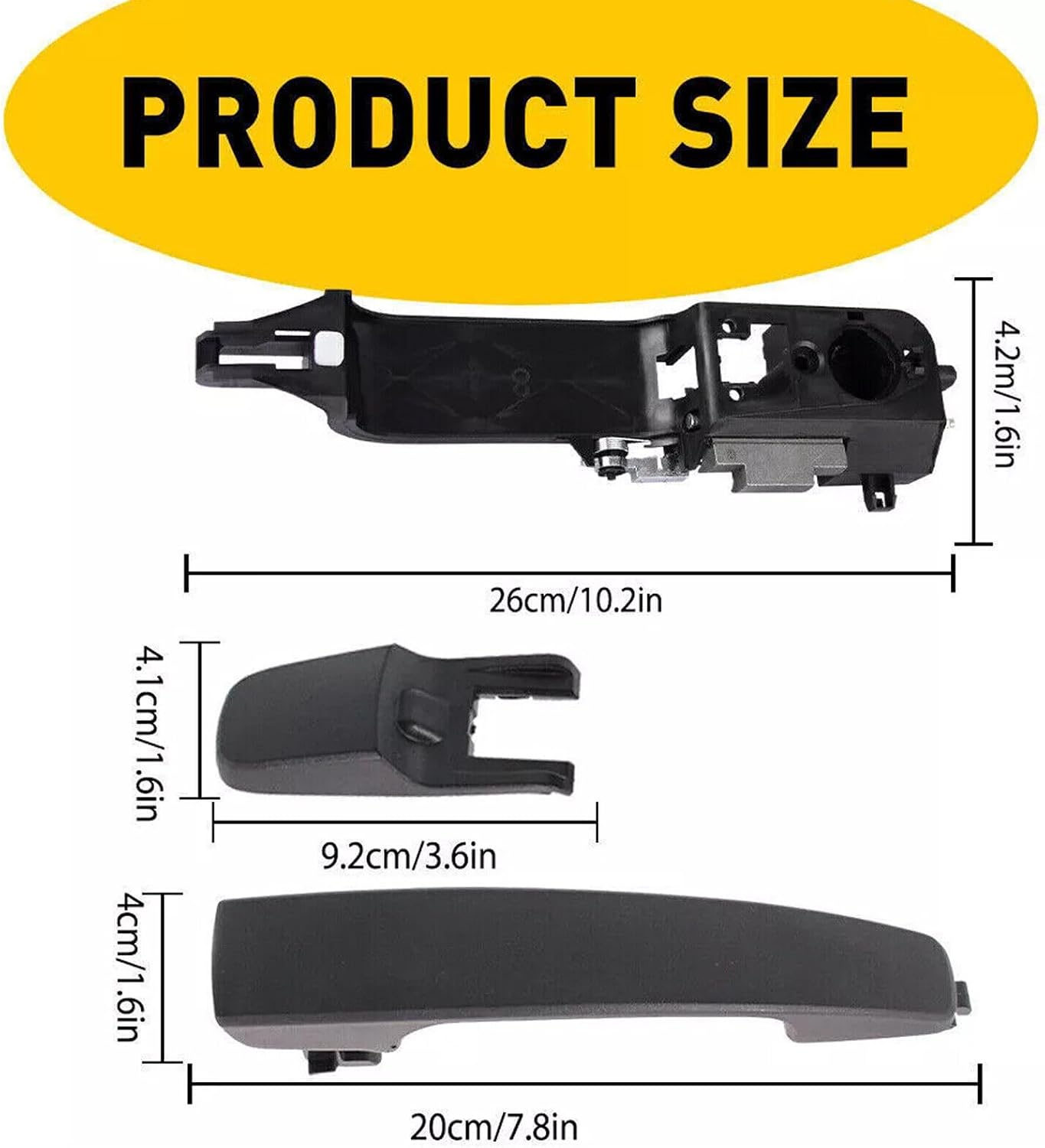 ya 2 8.15 Exterior Door Handle Front Left Driver Side Replacement for Ford Focus 2008-2011