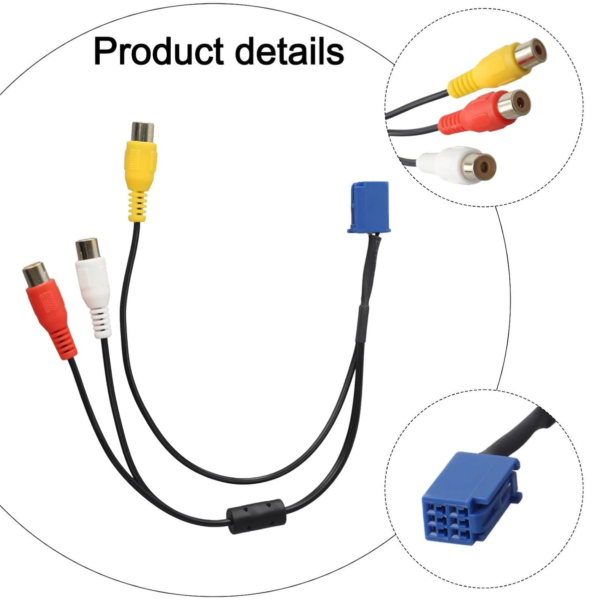 ya 23 10.7 baidi for for Toyota for VTR 6 Pin Connector for Reliable for RCA for Audio Connection