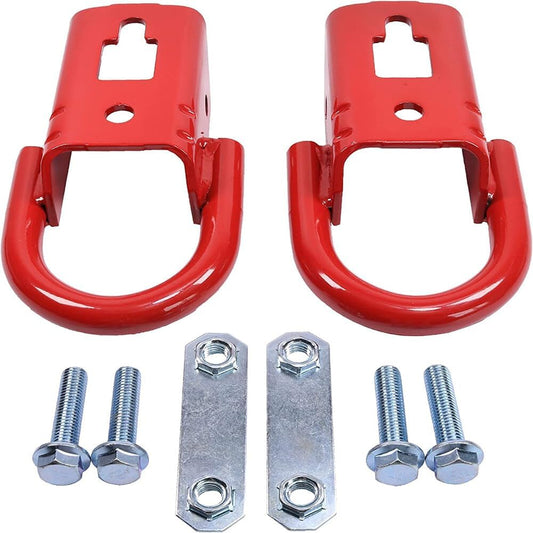 ya 4 8.8.2 2-Pack Red Towing Hook FL3Z17N808A with Hardware Front for 2009-2019 for Ford F-150