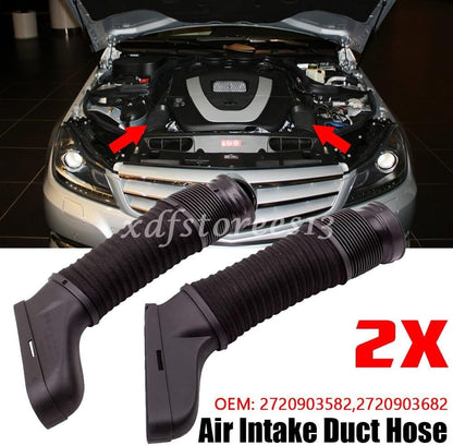 ya 7 8.24 baidi Pair Air Intake Inlet Duct Hose for Mercedes-Benz W204 W212 C300 C350 Left&Right