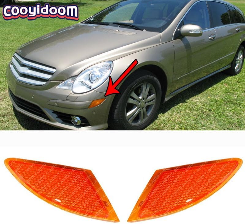 ya 11 9.14 baidifor Mercedes-benz W251 R320 R350 Pair Front Bumper Turn Signal Indicator Lamp