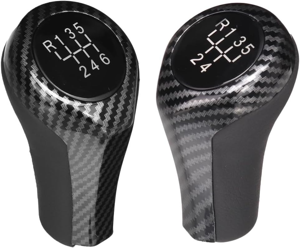 ya 4 8.24 baidi for BMW E46 E90 E91 E92 X1 X3 Carbon Look 5/6 Speed Gear Shift Knob W/LED Light