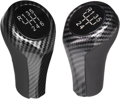 ya 4 8.24 baidi for BMW E46 E90 E91 E92 X1 X3 Carbon Look 5/6 Speed Gear Shift Knob W/LED Light