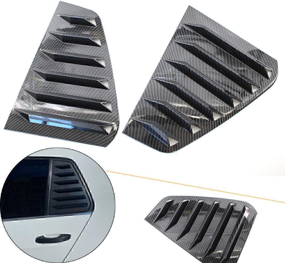 ya 4 8.14 Rear Triangular Window Louvers Scoop Fit for VW for Golf 7 Carbon Fiber Style