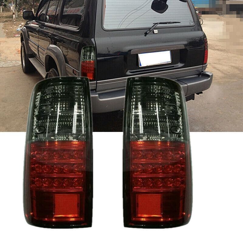 ya 4 8.14 Red and Black LED Tail Light Brake Light for Toyota Land Cruiser LC80 FJ80 1991-1997