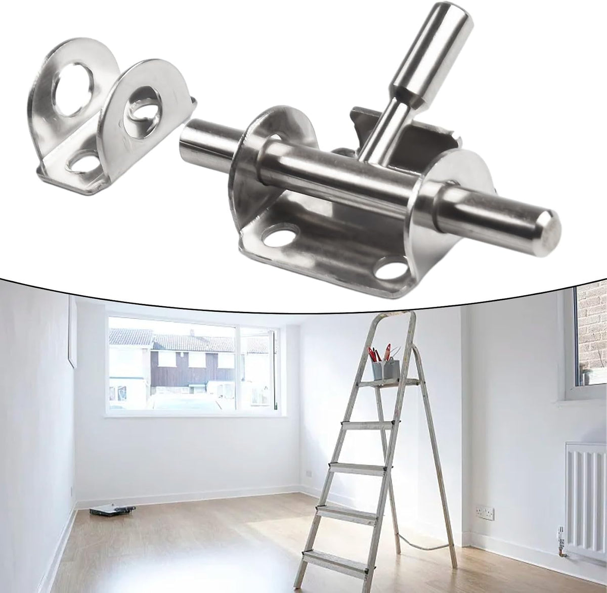 ya 26 10.21 baidi UK Stainless Steel Safety Home Hasp Slide Bolt Gate Lock Door Latch Practical