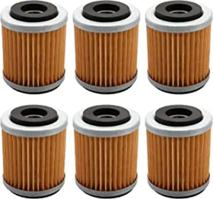 ya 4 8.14 6x Oil Filter for Yamaha YFM350X WARRIOR 350 1987-2004 FM350FW BIG BEAR 350 1986