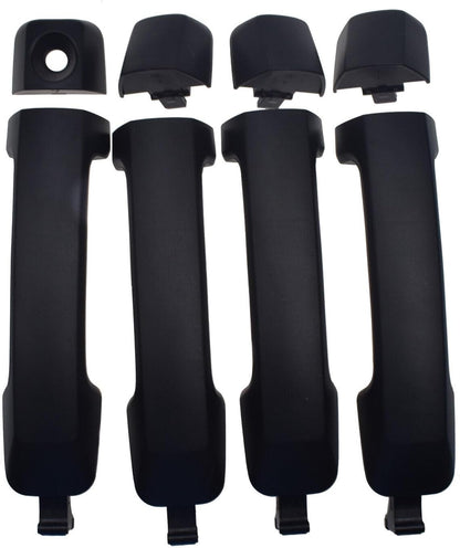 ya 2 8.15 4 Piece Set Exterior Door Handle Black for 2007-2018 for Toyota Tandra 69210-0C010 