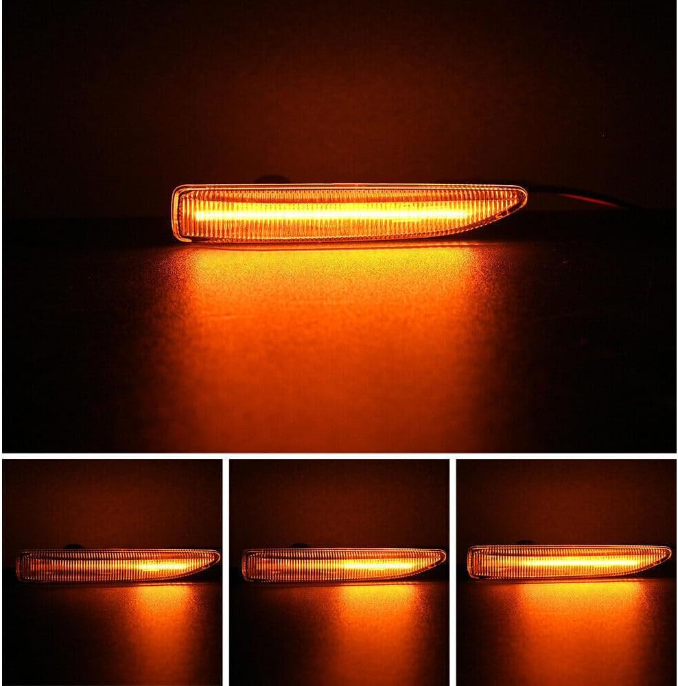 ya 9 10.24 For 2002-08 for BMW E65 E66 745i 750i 760i LED Front Side Marker Light Clea