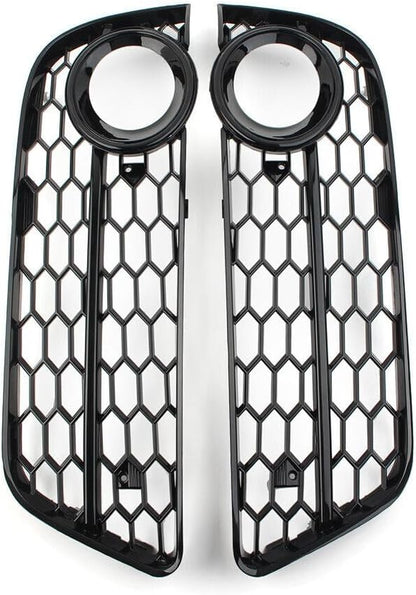 ya 2 8.15 2xHoneycomb front bumper fog light grille protective cover suitable for Audi A5 2008-2011 2010