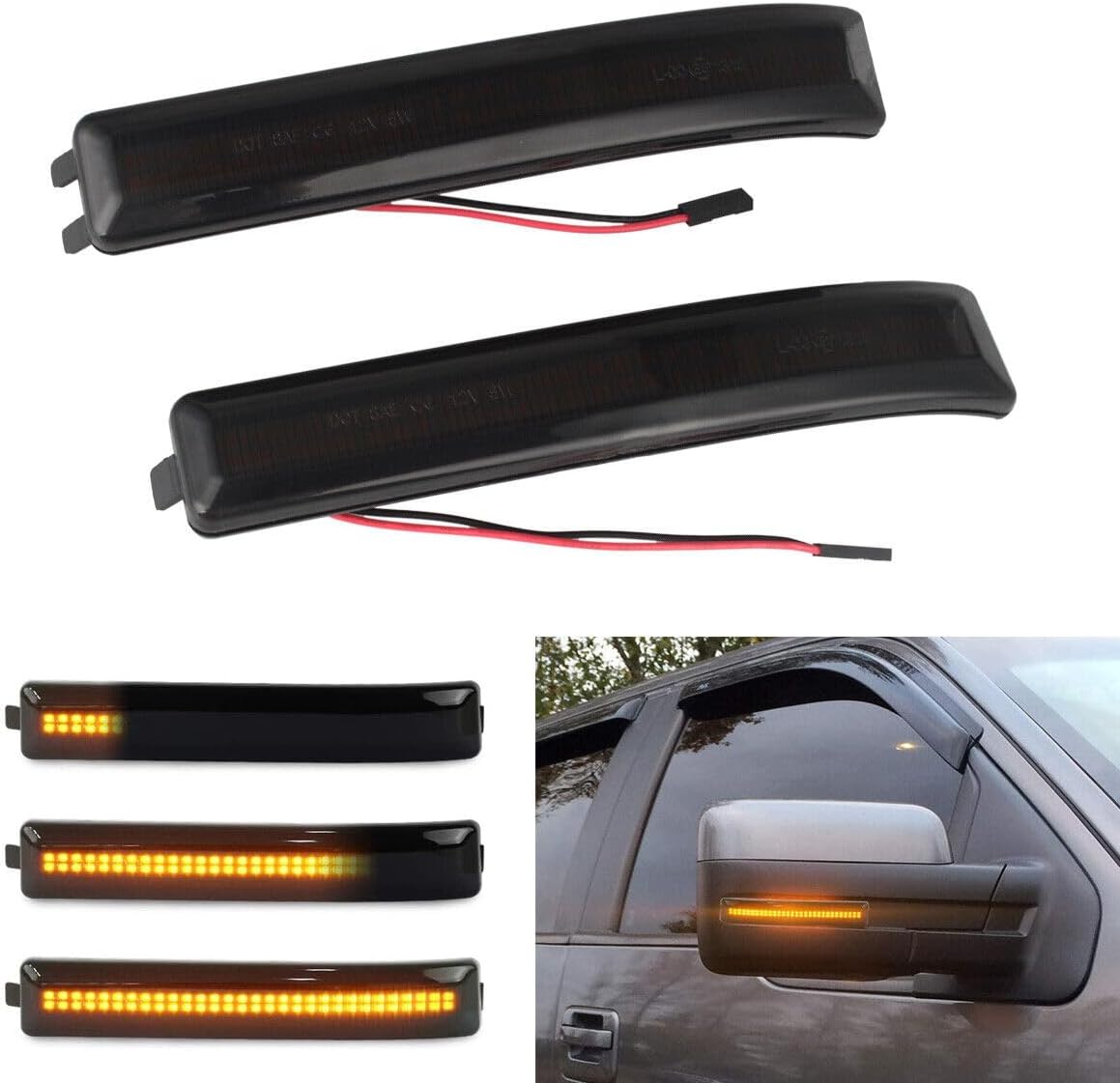ya 3 8.24 baidi Sequential LED Side Mirror Dynamic Turn Signal Light for ford F-150 F150 Raptor