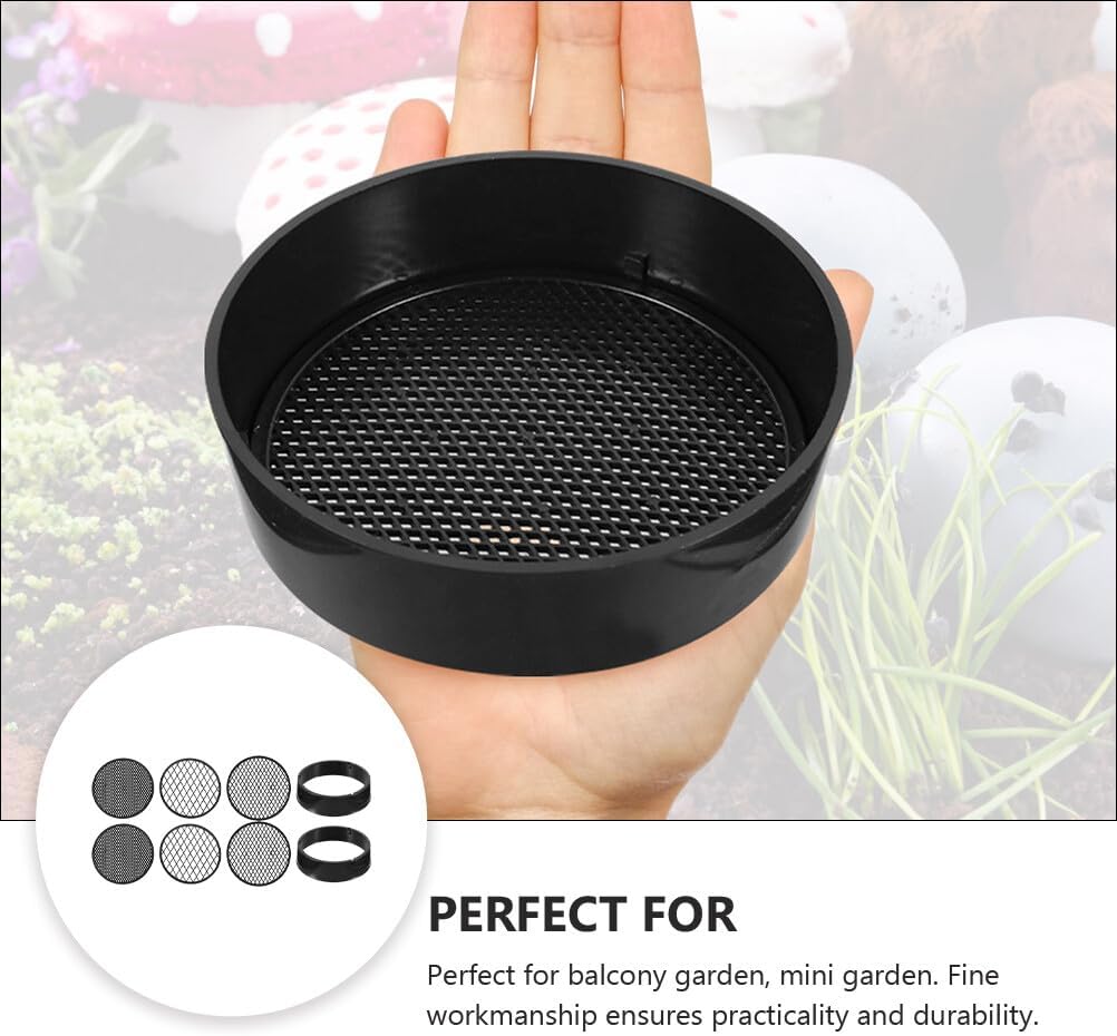 ya 14 9.20 baidi 8PCS Mesh Sifting Pan Garden Sieve Gardening Tool Riddle Soil Sieve Set-1