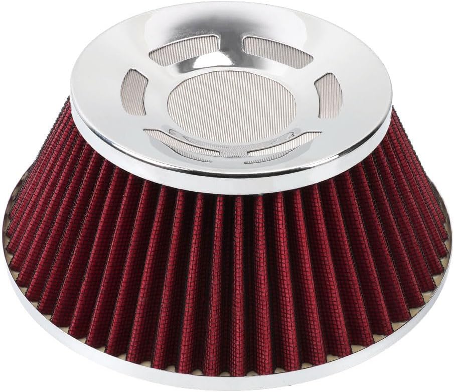 ya 13 9.15 baidi Red 3 Inch 76mm High Flow Dry Air Filter Cold Air Intake Filter Mushroom Head