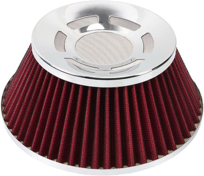 ya 13 9.15 baidi Red 3 Inch 76mm High Flow Dry Air Filter Cold Air Intake Filter Mushroom Head