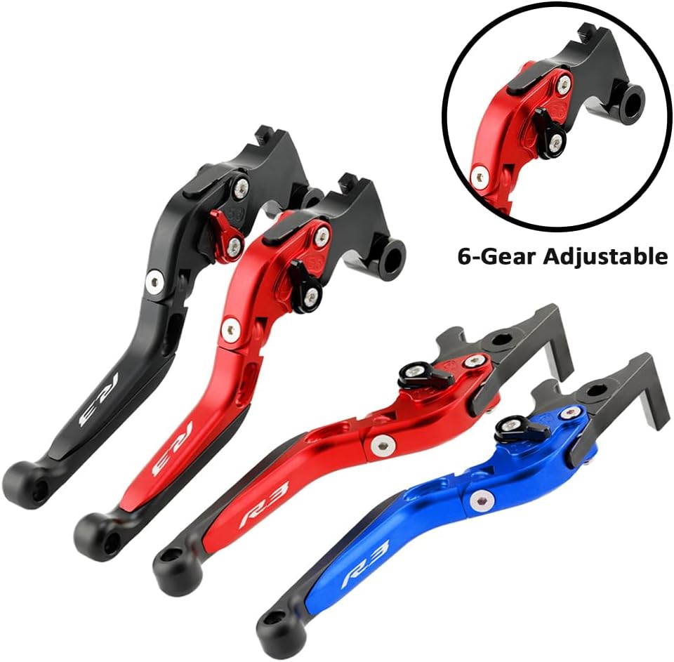 ya 4 8.24 baidi Adjustable Folding Extendable Clutch Brake Lever Kit for Yamaha YZF R3 2015-2024