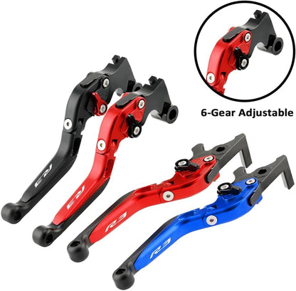ya 4 8.24 baidi Adjustable Folding Extendable Clutch Brake Lever Kit for Yamaha YZF R3 2015-2024