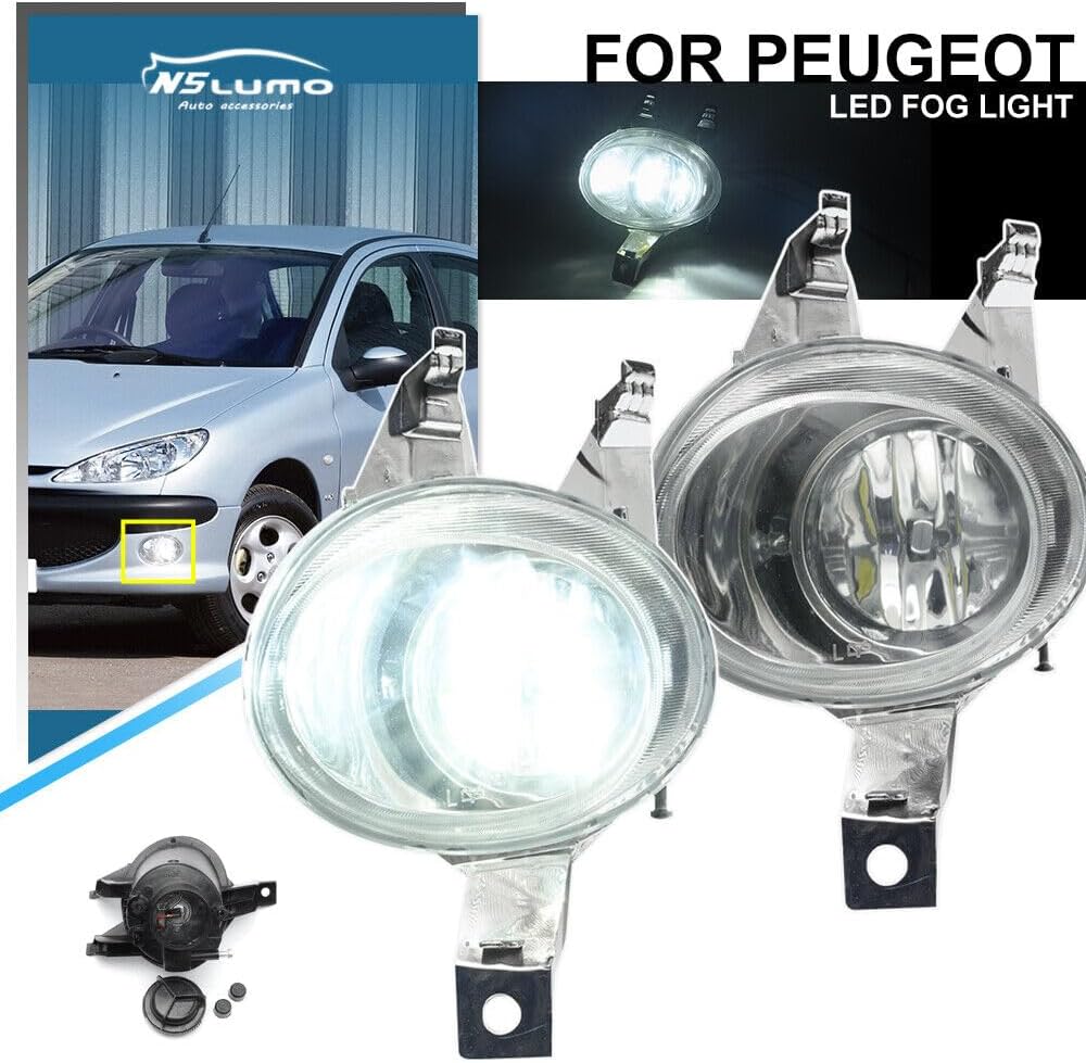 ya 4 8.10 Paraurti anteriore Fendinebbia Fari LED Per for Peugeot 206 SW CC S16 GTI Hatchback