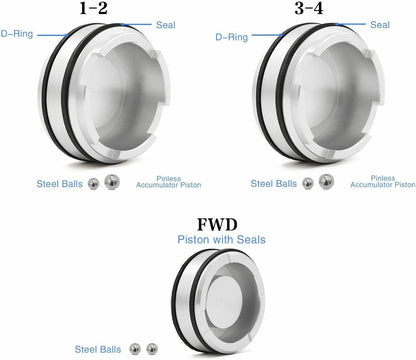 ya 10 9.16 baidi Suitable for 4L60E 4L65E 4L70E Needleless Pre-accumulator Piston Kit 1-2 & 3-4-