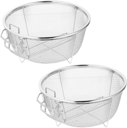 ya 14 9.20 baidi 2 Pcs Frying Basket Filter Stainless Steel Holder Metal Food Strainer-1