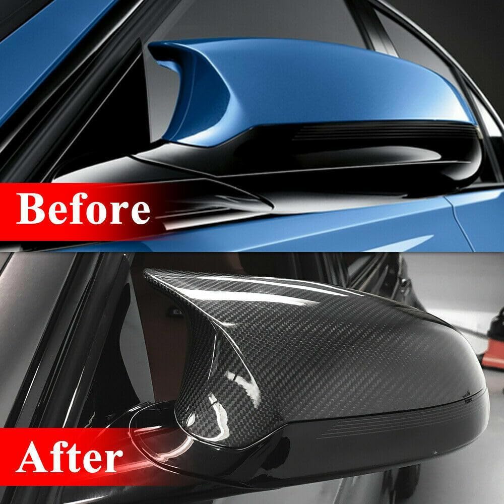 ya 11 9.14 baidifor BMW M2 M3 M4 F87 F80 F82 F83 Real Carbon Fiber Side Mirror Cover Cap RHD