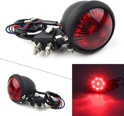 ya 10 9.16 zhengce Red LED Rear Tail Light Brake Taillight Stop Lamp Fit Harley Bobber Cafe Bi