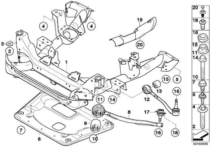 ya 8 8.24 baidi 2PcsFront Suspension Control Arms W/Ball Joint L/R for 04-10 for BMW X3 31103451881