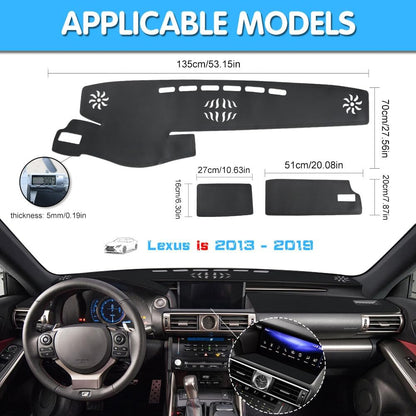 ya 7 8.24 baidi Dashmat Carpet Mat Dash Cover Pad Dashboard for Lexus IS250 IS300 IS350 2013-19