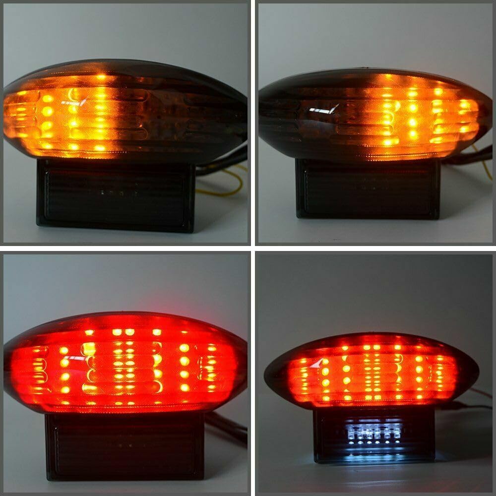 ya 4 8.14 for Suzuki Hayabusa GSX 1300R 1999-2007 LED Tail Light Integrated Turn Signals